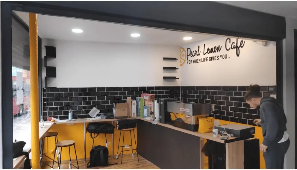 Inside Pearl Lemon Cafe Store and Barista Station